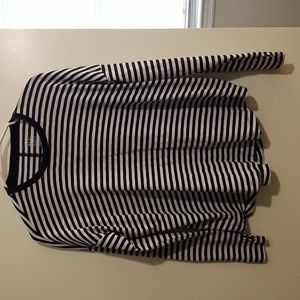 Aerie Real Soft blue and white striped long sleeve top